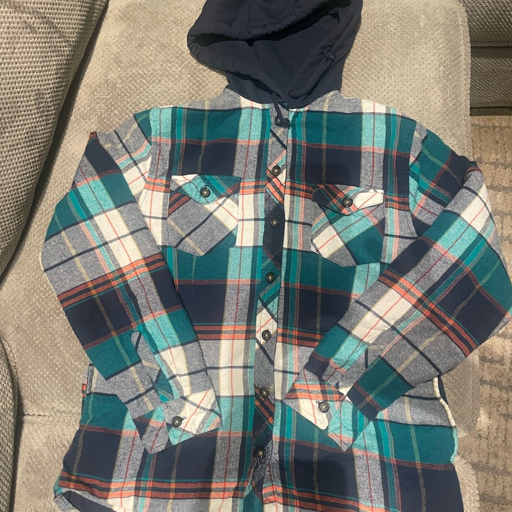 Cozy Plaid Kids Jacket with Hood